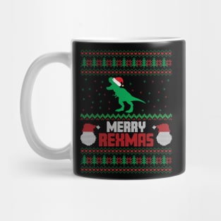 Merry Rexmas ugly christmas sweater Mug